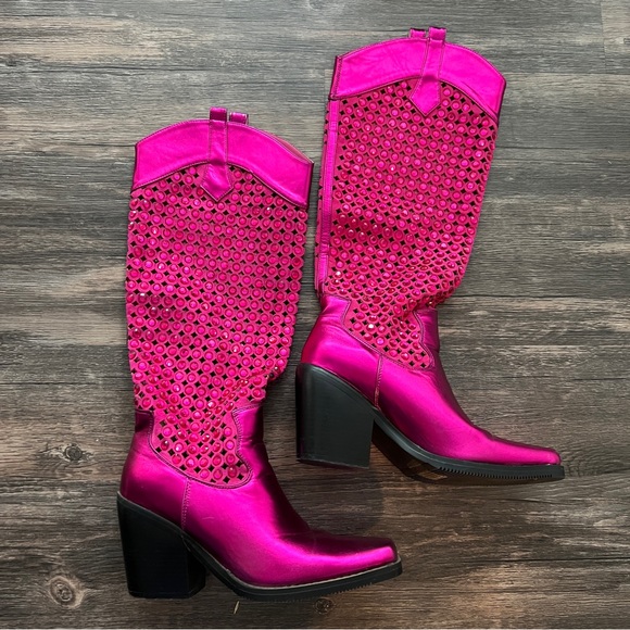 Pink Gem Cowboy Boots - Picture 2 of 8